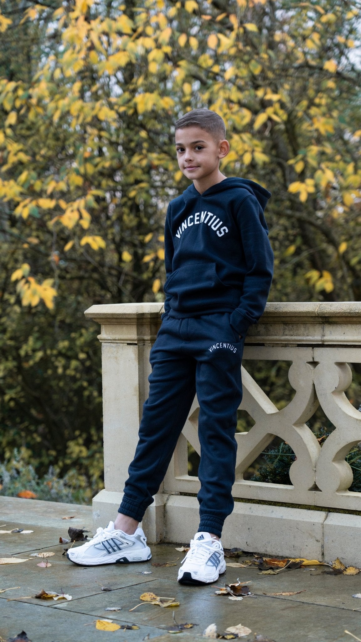 Boy's Applique Tracksuit - Navy - Vincentius
