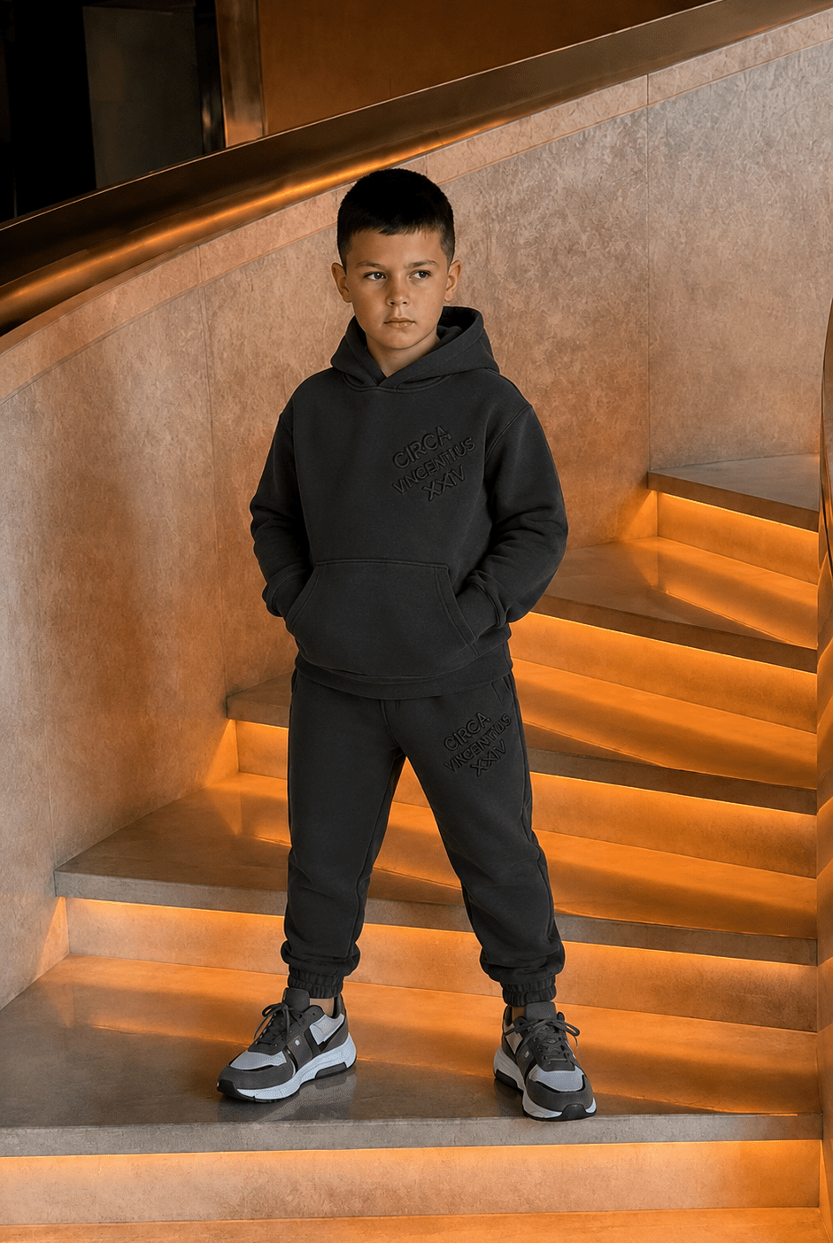 Boy's Circa XX1V Tracksuit - Charcoal - Vincentius