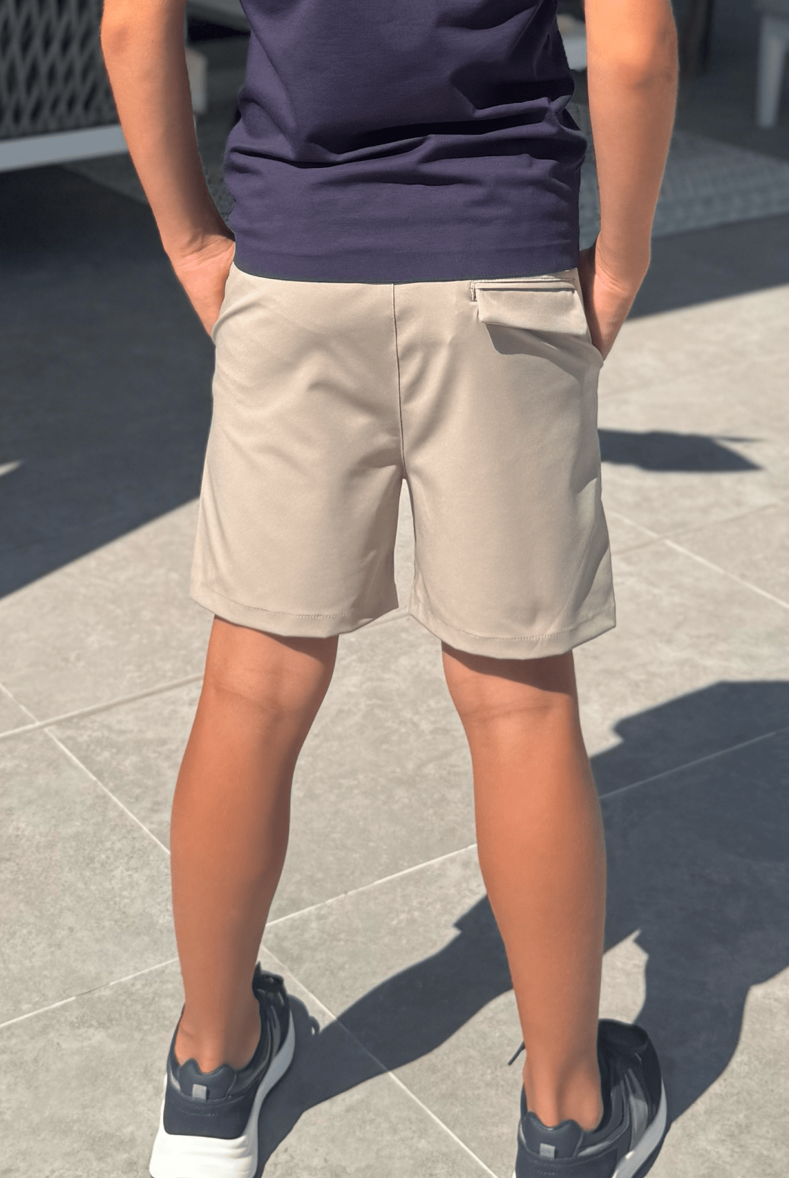 Boy's Commuter Shorts - Beige - Vincentius
