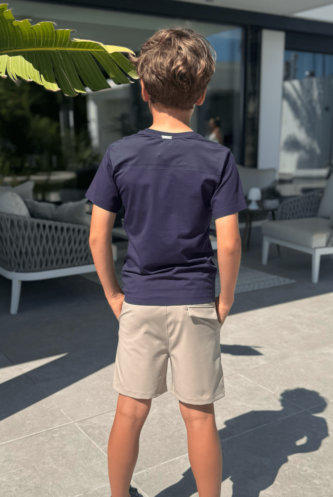 Boy's Luxury Vertex T-Shirt - Navy - Vincentius
