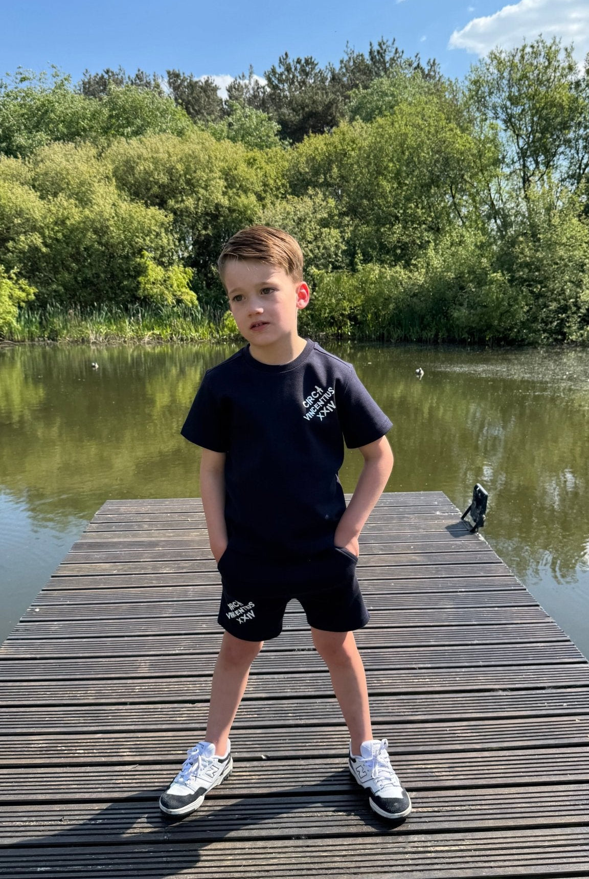 Boy's Relaxed Circa XXIV Lounge Set - Navy - Vincentius