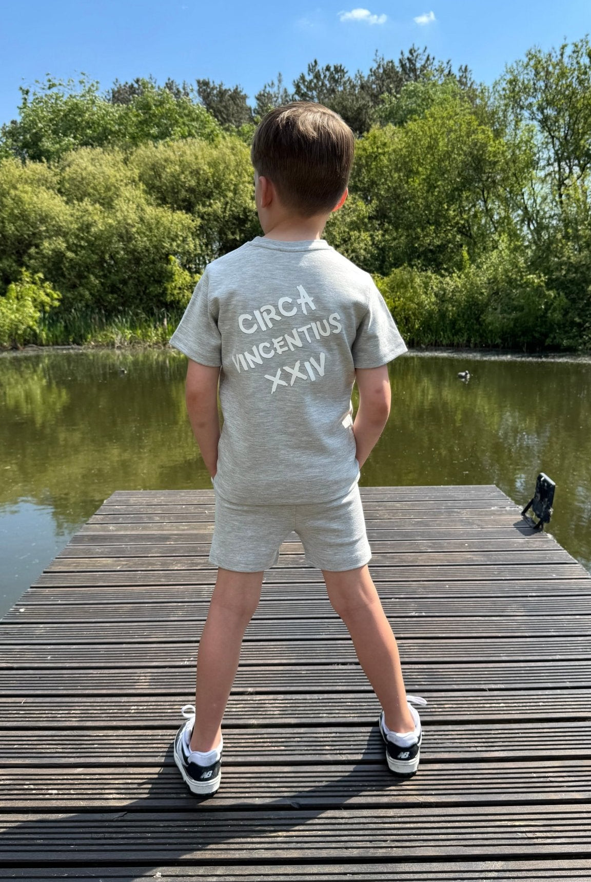 Boy's Relaxed Circa XXIV Set - Grey Marl - Vincentius