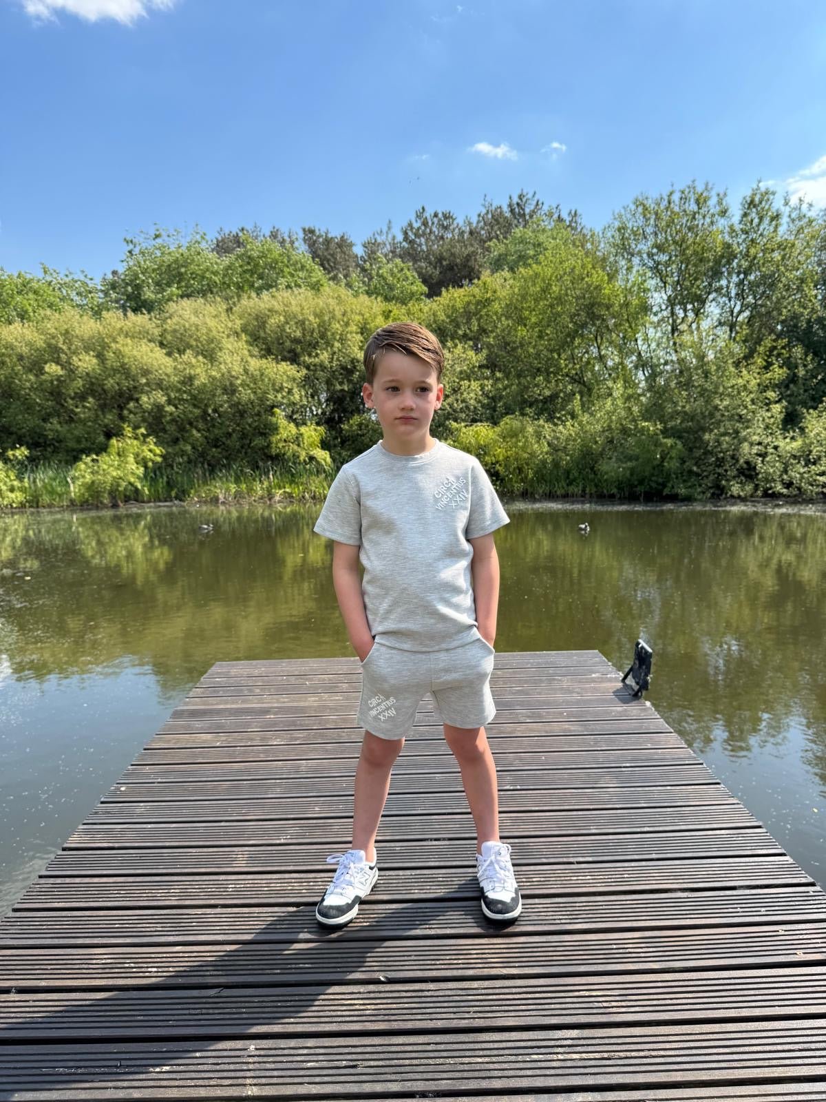 Boy's Relaxed Circa XXIV Set - Grey Marl - Vincentius