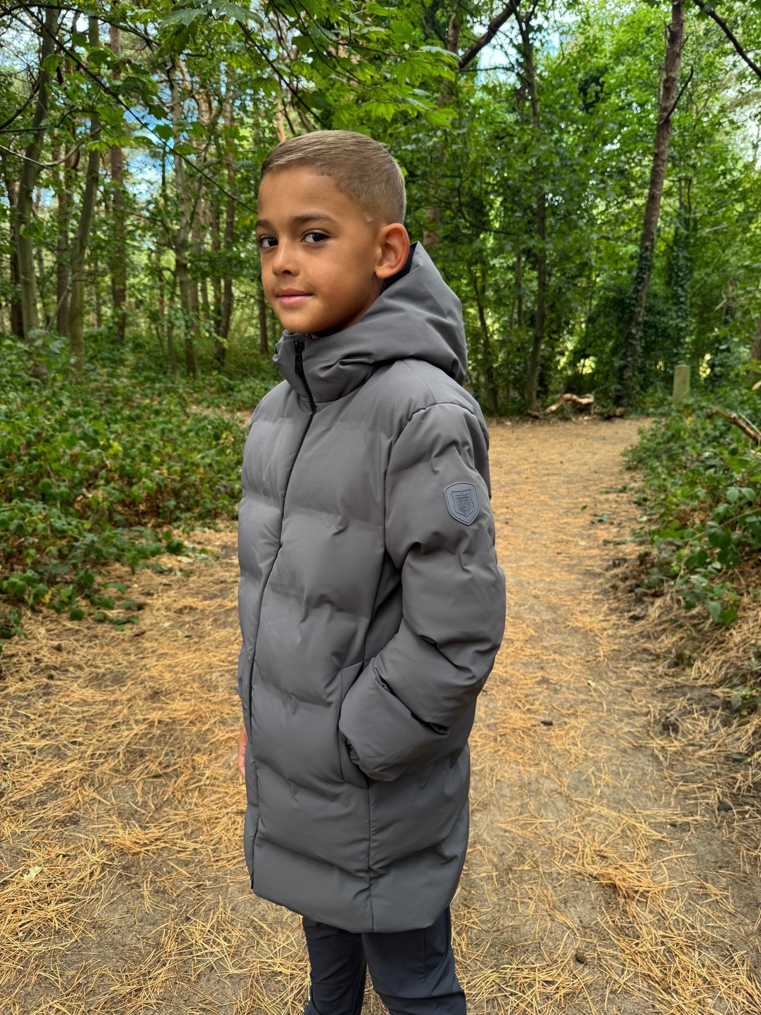 Boy's Technical Parka - Charcoal - Vincentius