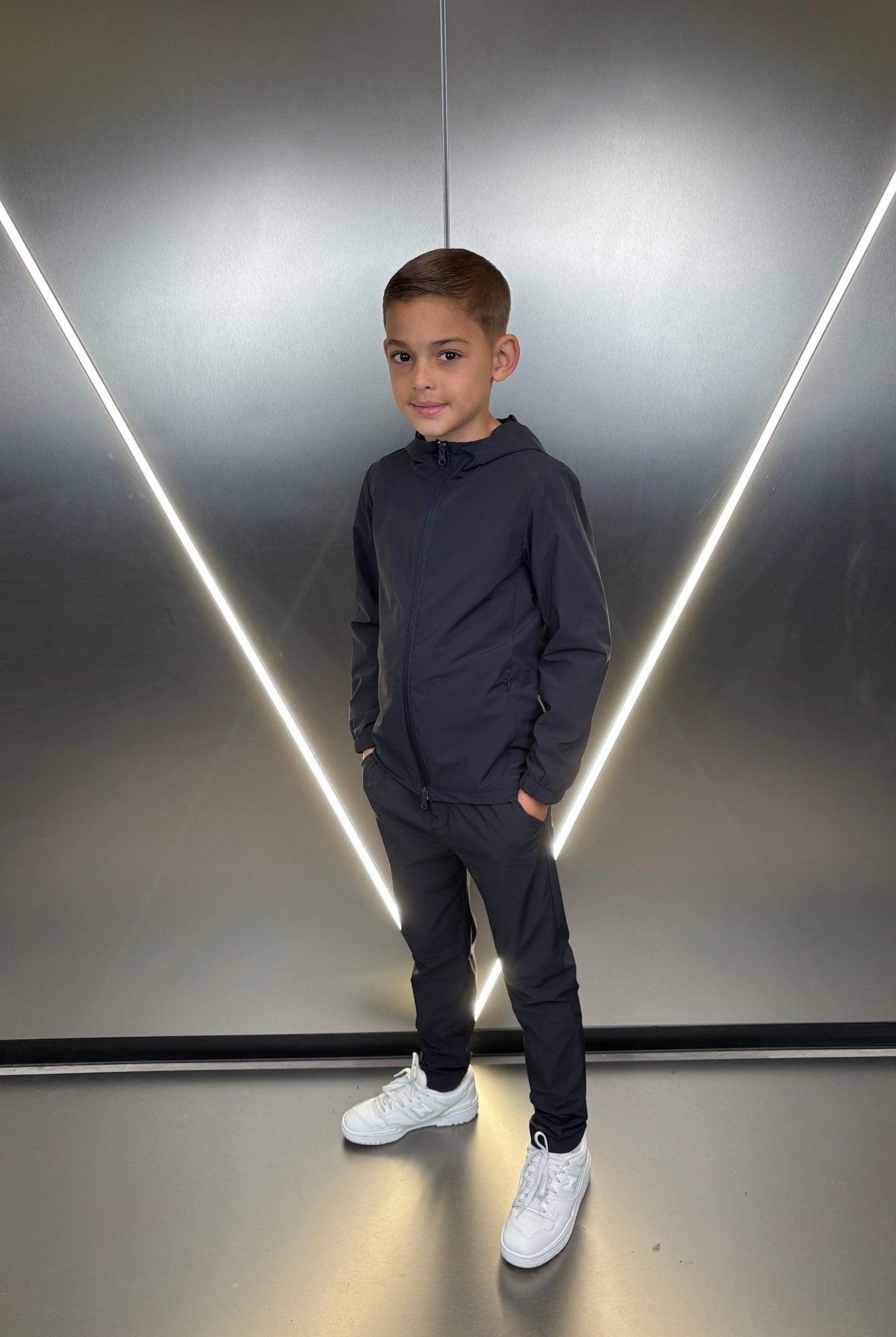 Boy's Transitional Tracksuit - Navy - Vincentius