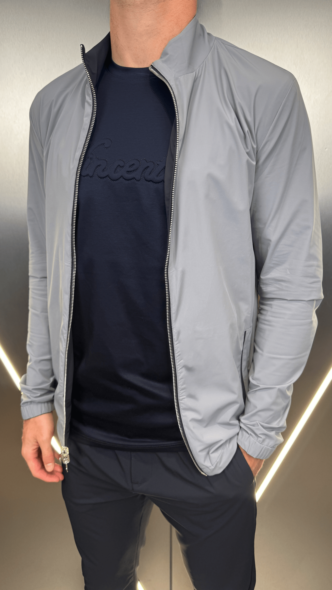 Commuter Reverse Jacket - Navy/Stone - Vincentius