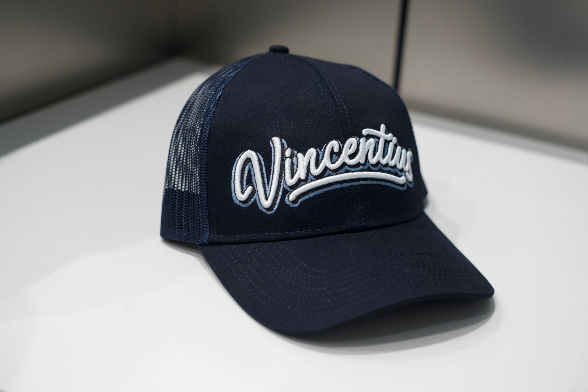 Graffiti Trucker Cap - Navy (PRE - ORDER NOW, EXPECTED MID JUNE) - Vincentius