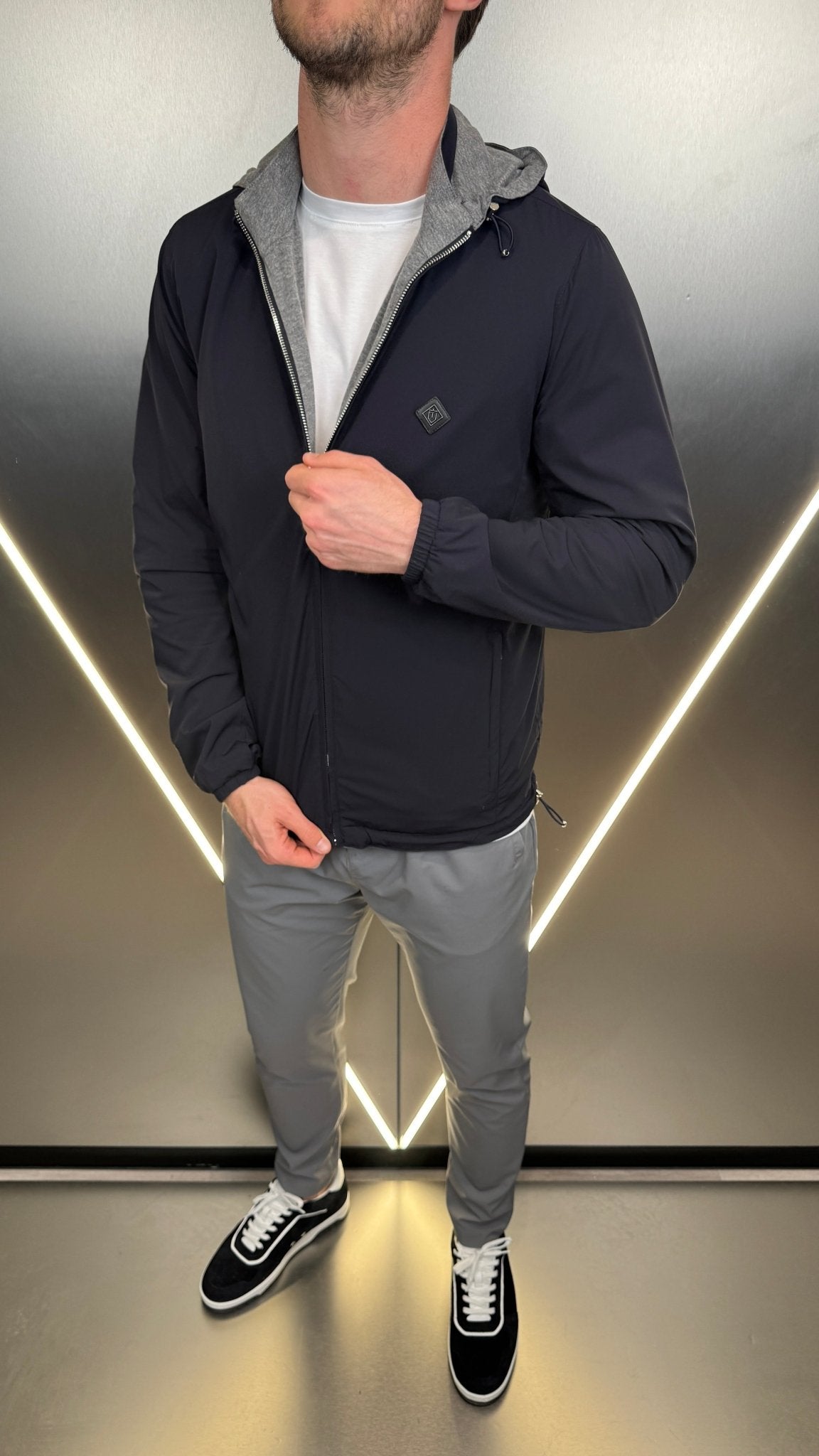 Premium Reverse Jacket - Dark Navy/Grey - Vincentius