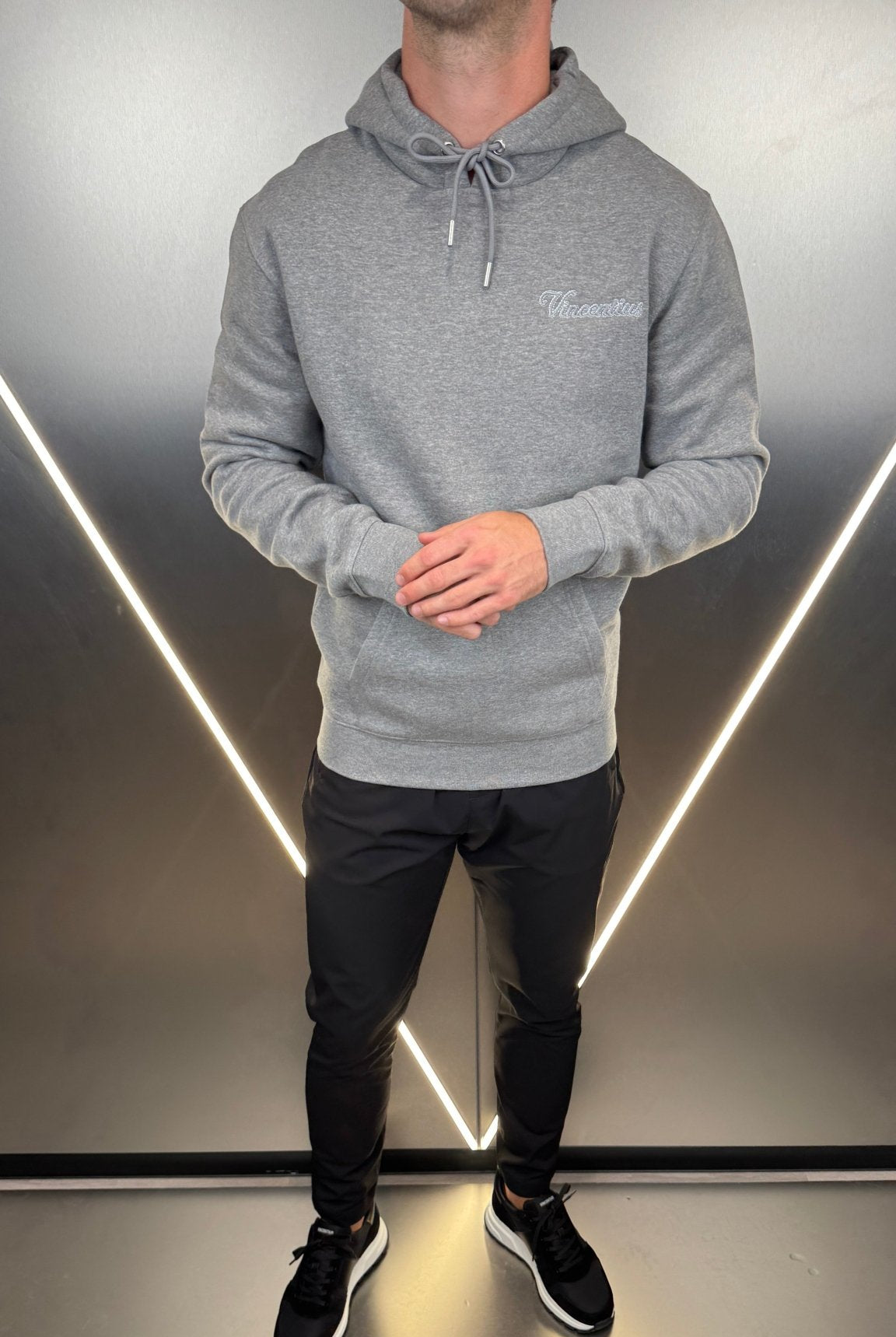 Script Hoodie - Grey Marl - Vincentius