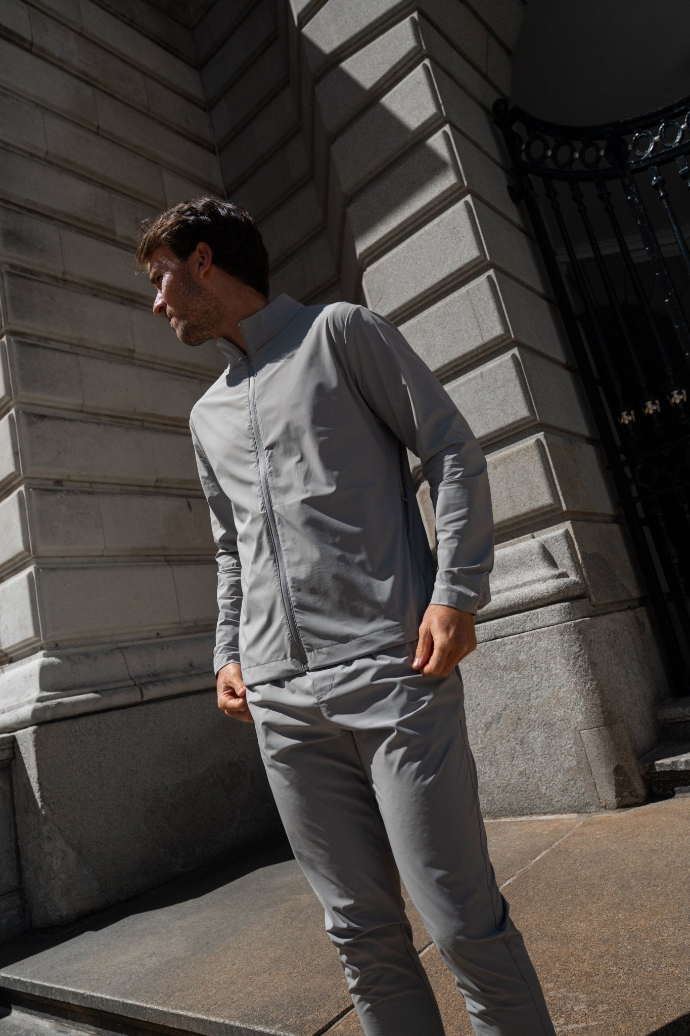 Transitional Full Zip Tracksuit - Light Grey - Vincentius
