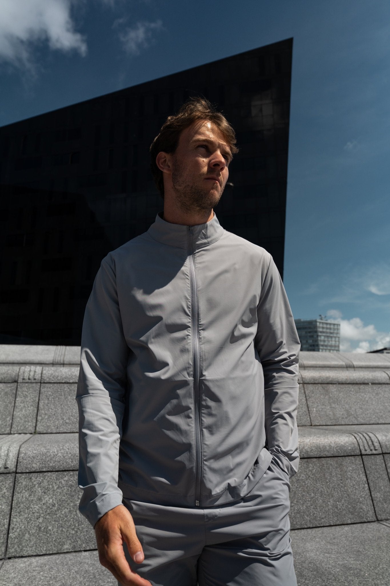 Transitional Full Zip Tracksuit - Light Grey - Vincentius