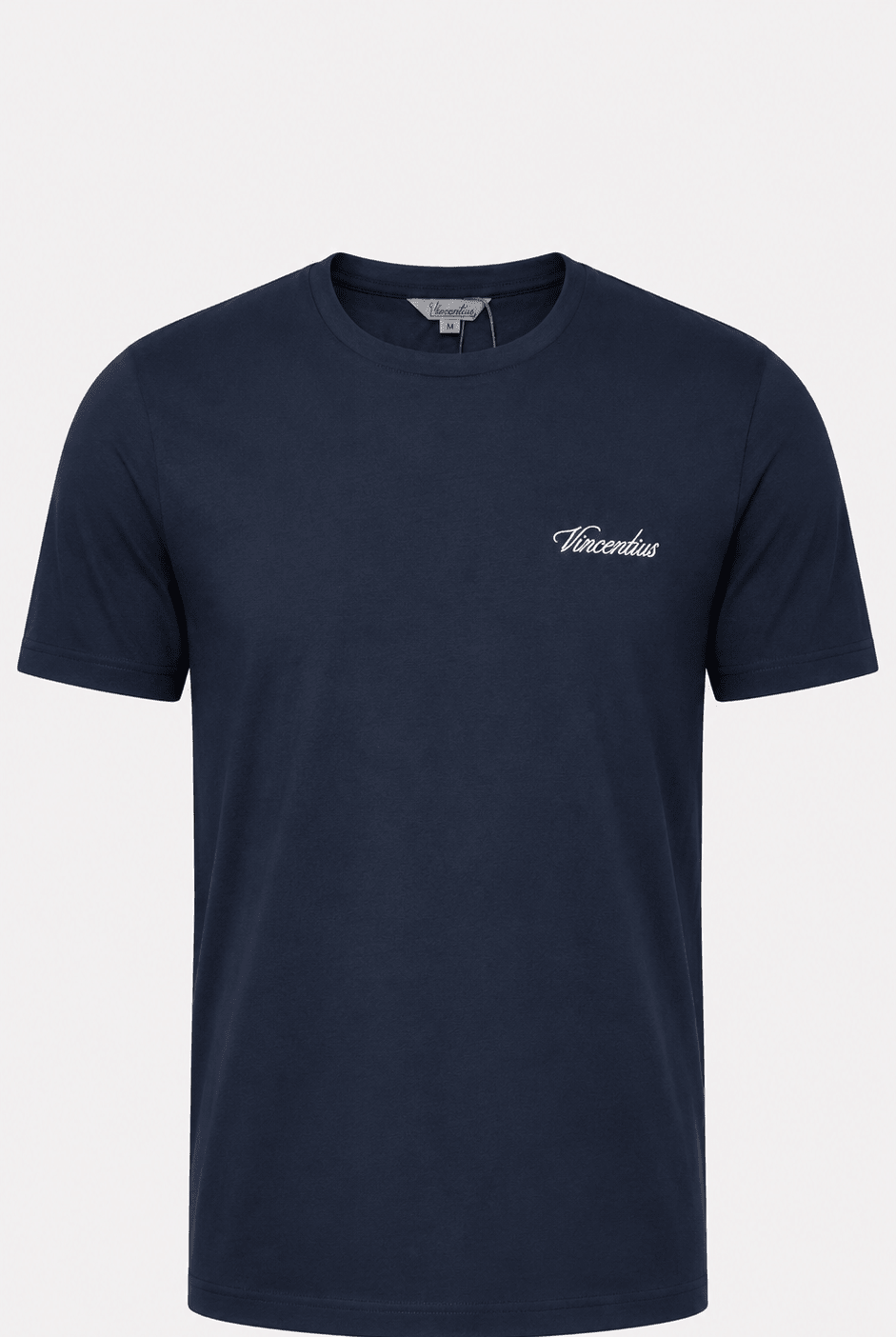 Vincentius Elegant Script T-Shirt - Navy - Vincentius