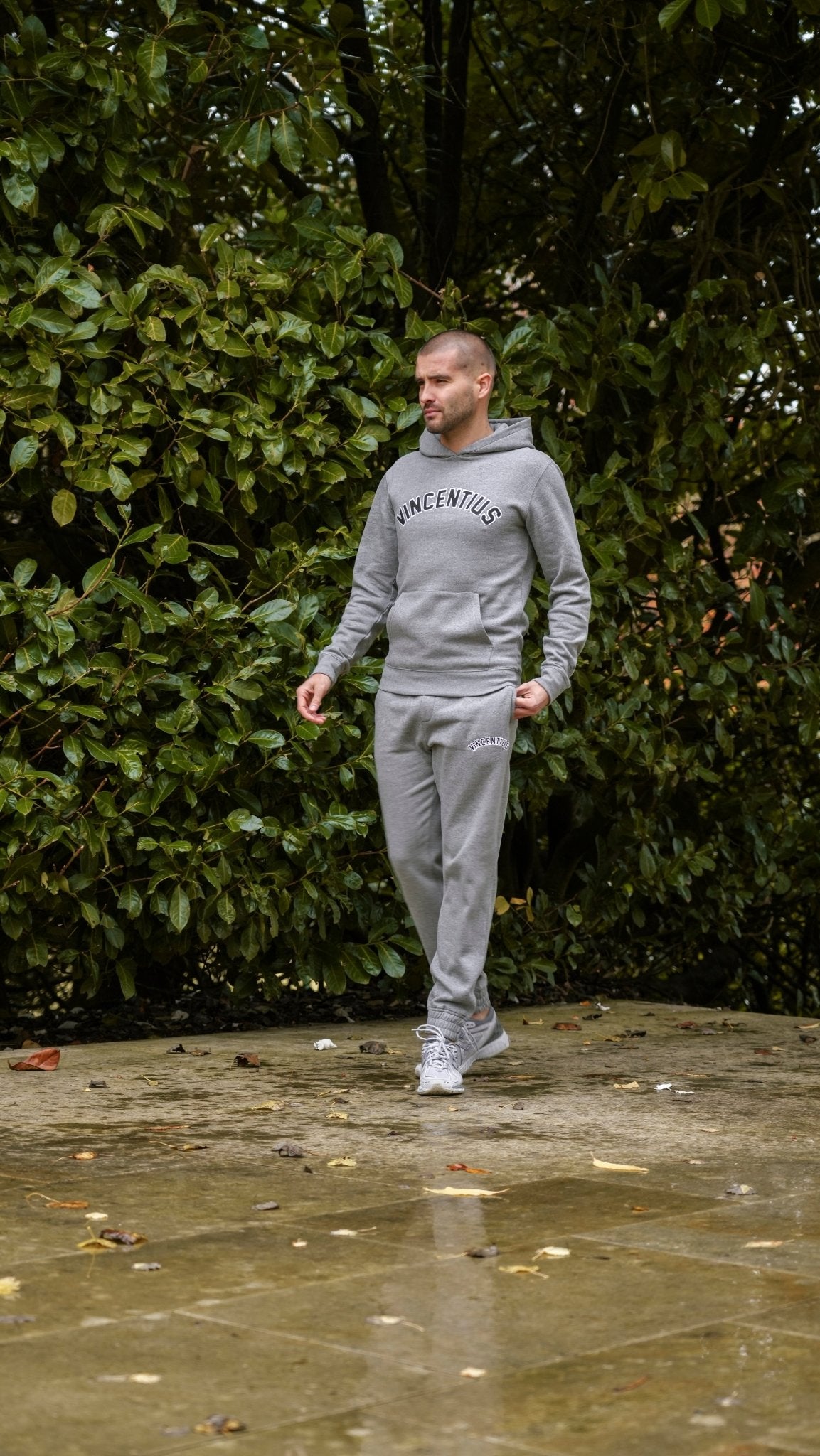 Applique Every Day Tracksuit - Grey Marl - Vincentius