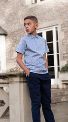 Boys Blue Space Dye Polo V2 - Vincentius