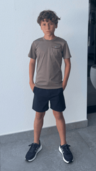 Boy's Luxury Pocket Logo T-Shirt - Mocha - Vincentius