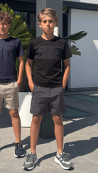 Boy's Luxury Vertex T-Shirt - Black - Vincentius