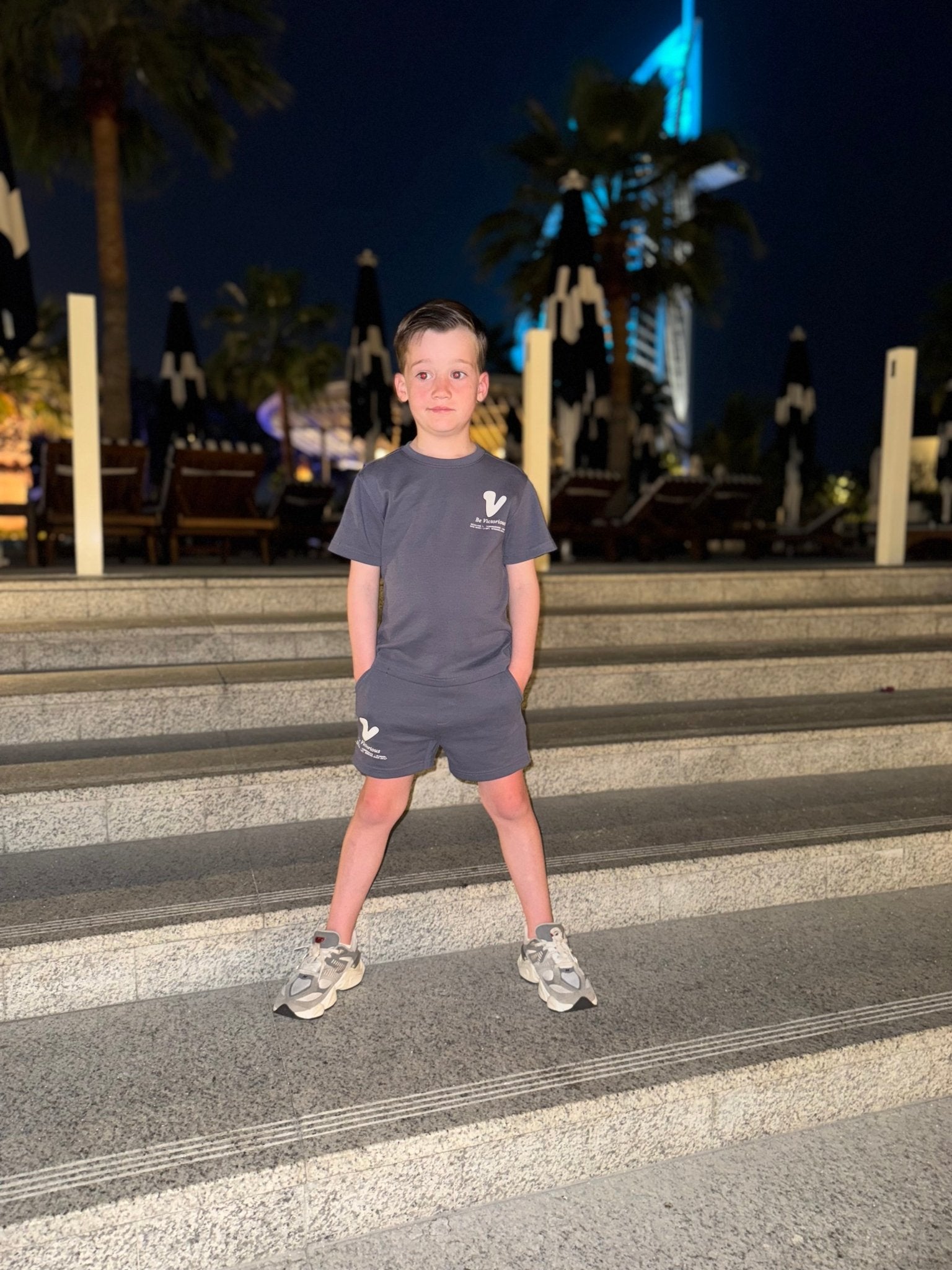 Boy's Relaxed Subway Grafitti Lounge Set - Air Force - Vincentius