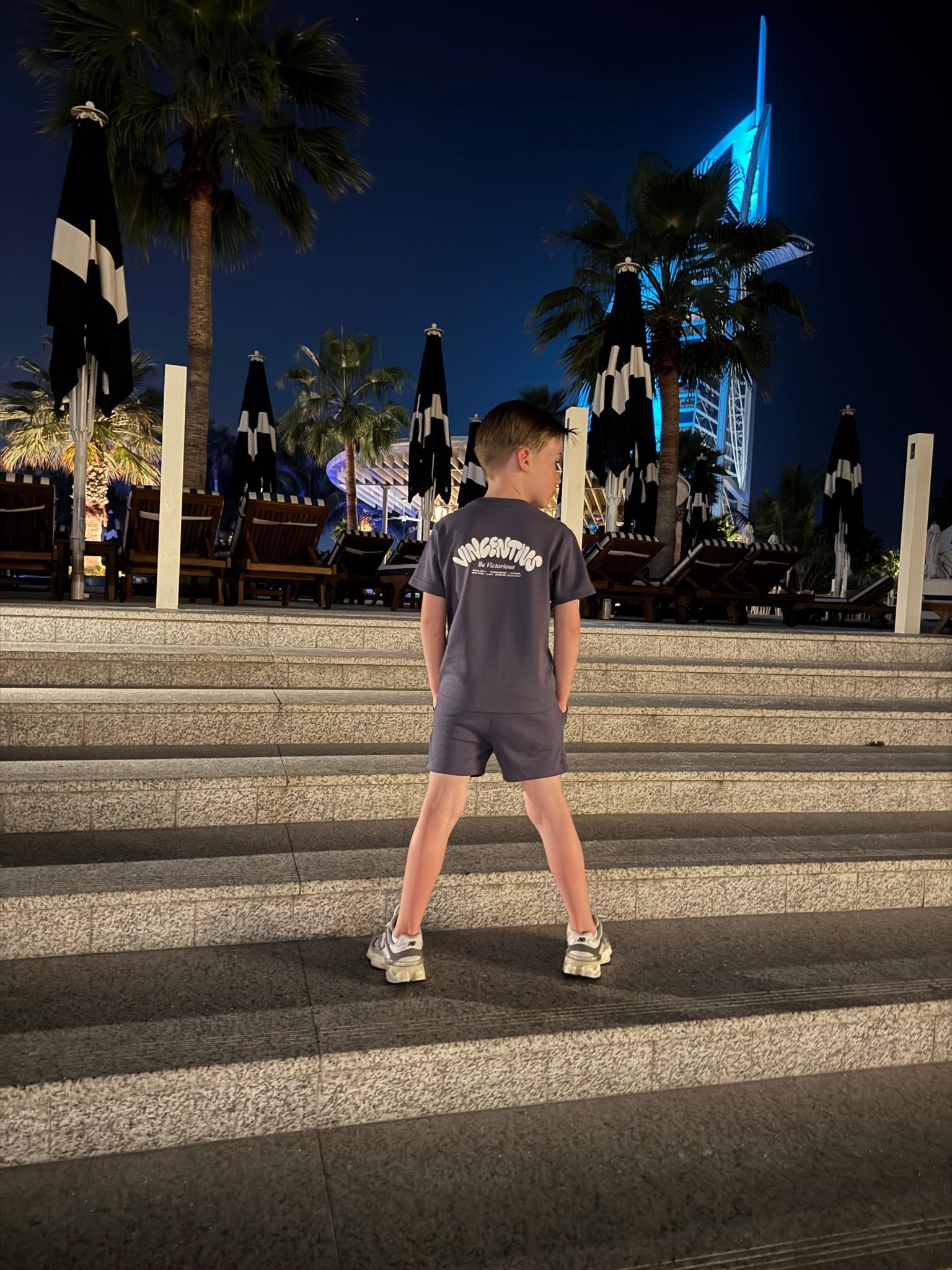 Boy's Relaxed Subway Grafitti Lounge Set - Air Force - Vincentius