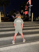 Boy's Relaxed Subway Grafitti Lounge Set - Sage - Vincentius