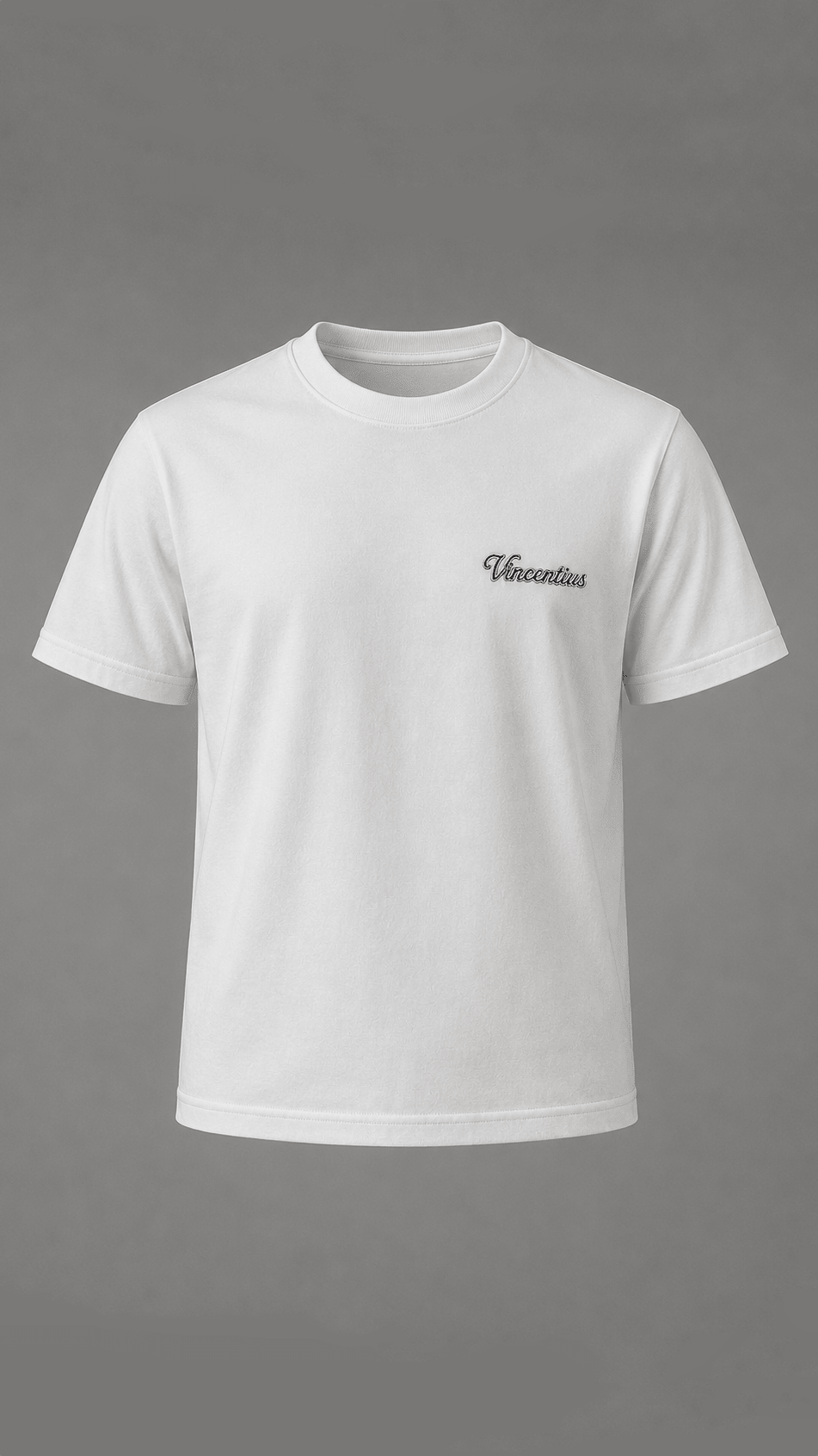 Boys Script T-Shirt - White - Vincentius