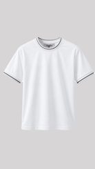 Boy's Striped Cuff T-Shirt - White - Vincentius