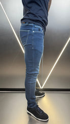 Classic Edition Tailored Fit Jean - Mid Blue/White - Vincentius