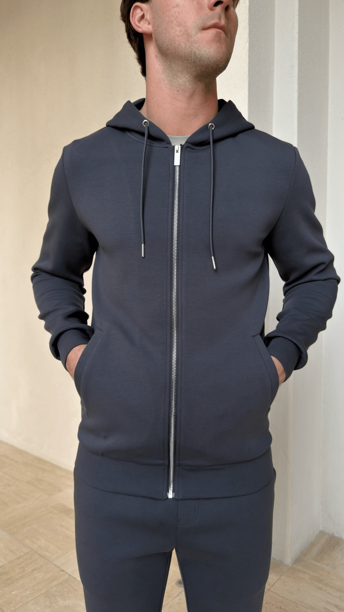 Commuter Zip Through Hoodie - Graphite - Vincentius