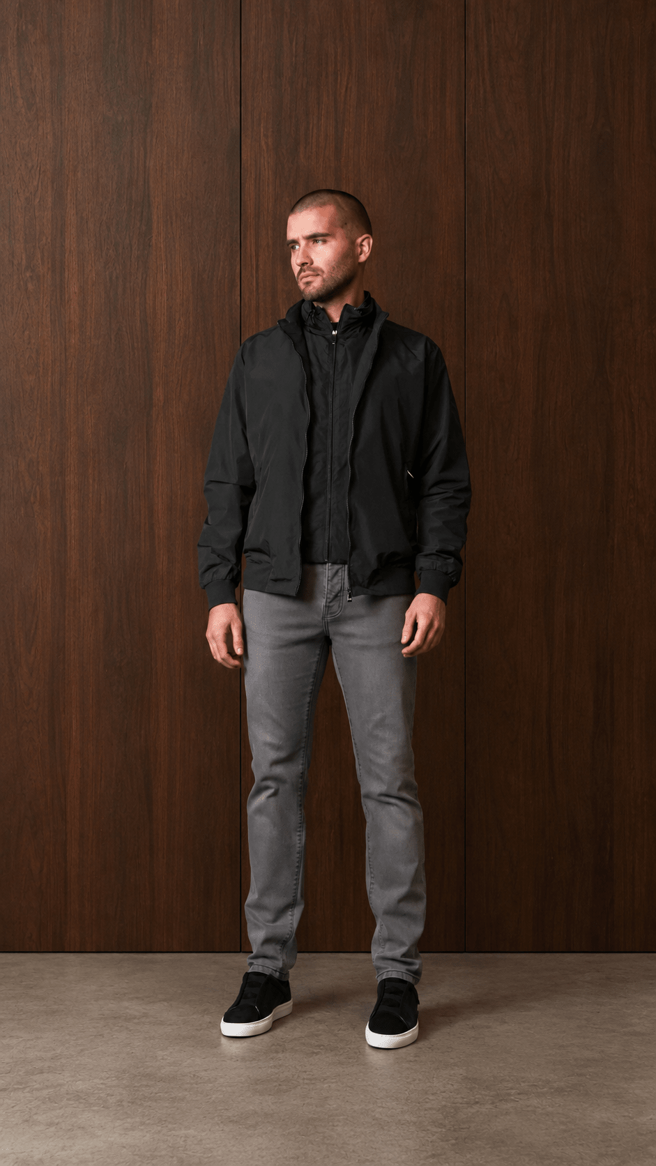 Double Layer Jacket - Black - Vincentius