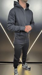 Full Zip Silicone Badge Every Day Tracksuit - Charcoal - Vincentius