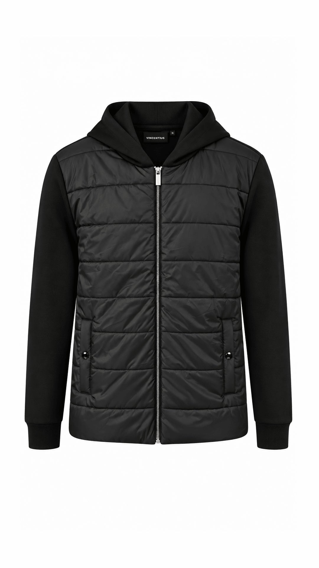 Hybrid Quilted Jacket - Black (Pre-Order Dispatch 16/9/26) - Vincentius