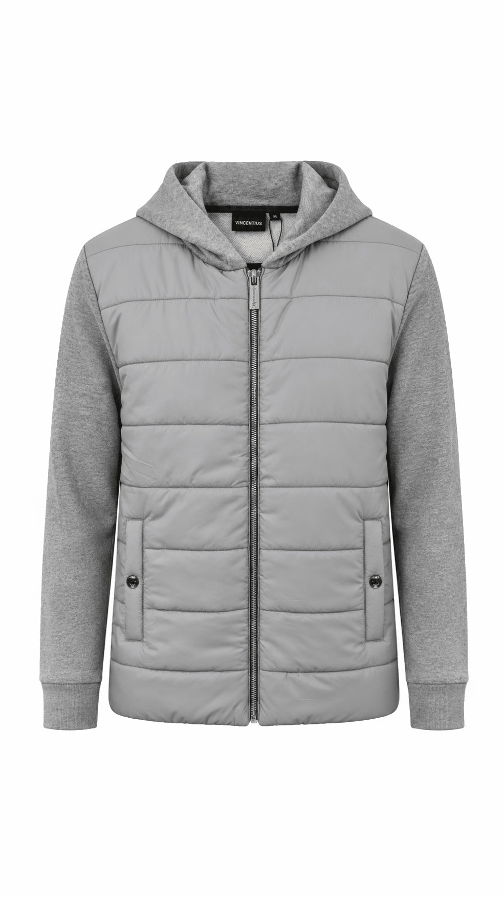 Hybrid Quilted Jacket - Grey Marl (Pre-Order Dispatch 16/9/26) - Vincentius