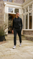 Loopback 1/4 Zip Hoodie - Black - Vincentius