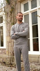 Loopback Crew Neck Jumper - Grey Marl - Vincentius