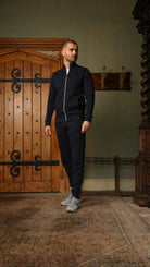 Loopback Zip Through Jacket - Navy - Vincentius
