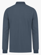 Luxury Long Sleeve Pique Logo Polo - Airforce - Vincentius