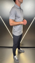 Luxury Mercerised Ice Grey Polo T Shirt - Vincentius