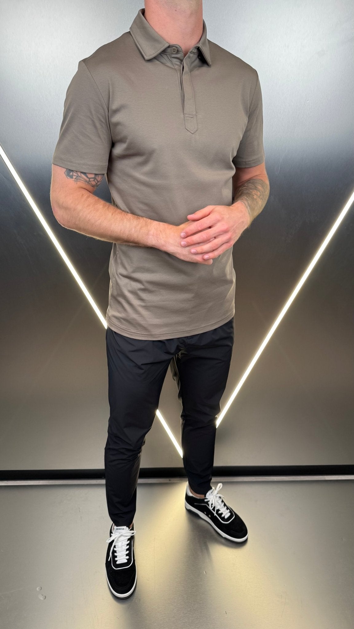 Luxury Mercerised Mocha Polo T Shirt - Vincentius