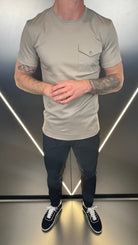 Luxury Mercerised Pocket Logo T-Shirt - Sand - Vincentius