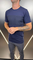 Luxury Vertex Panel T-Shirt - Navy - Vincentius