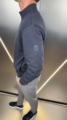 Pique Cotton 1/4 Zip - Navy - Vincentius