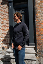 Pique Zip Through Jacket - Navy - Vincentius