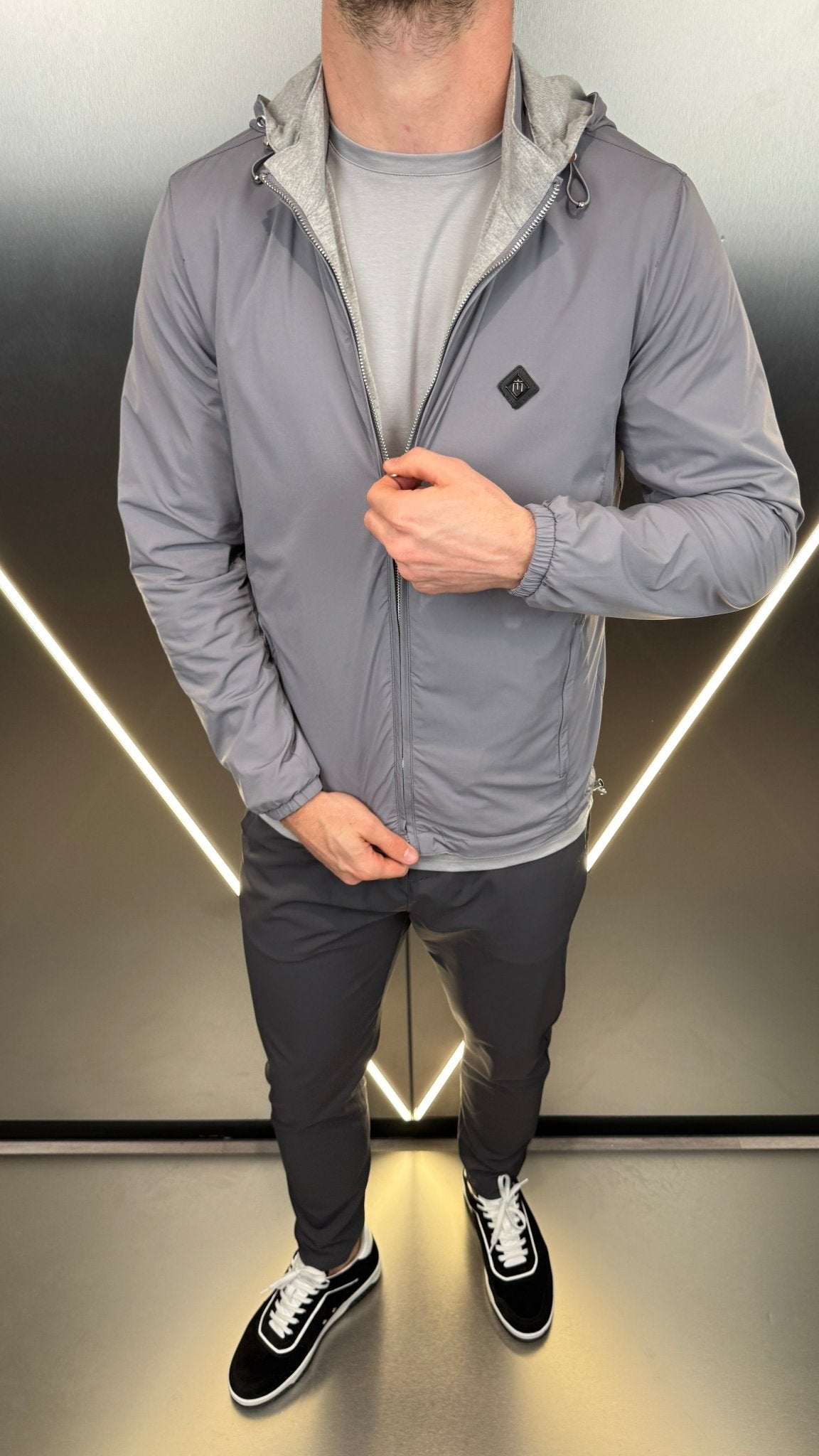 Premium Reverse Jacket - Grey/Grey Marl - Vincentius