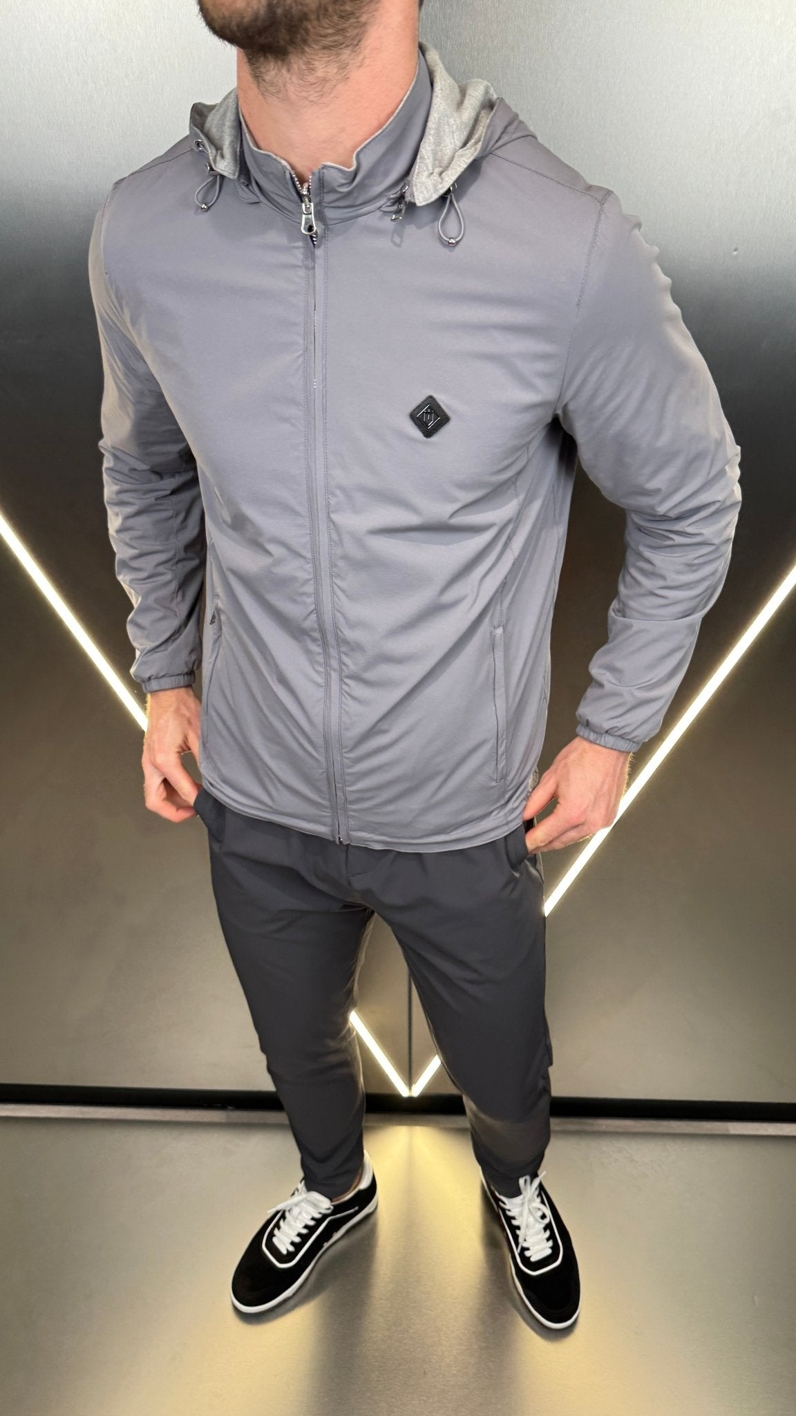 Premium Reverse Jacket - Grey/Grey Marl - Vincentius