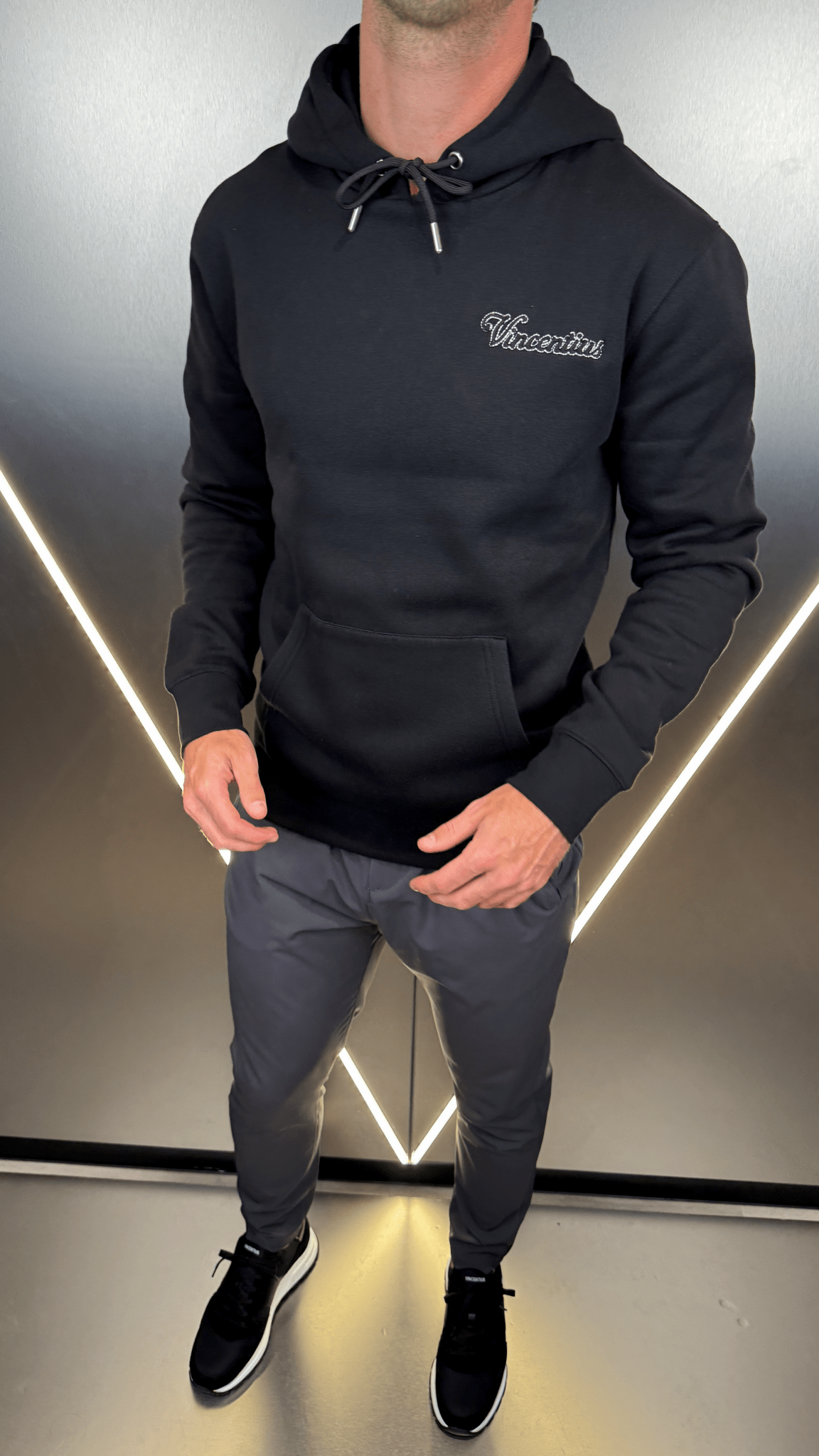 Script Hoodie - Black - Vincentius