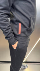 Silicone Badge Every Day Tracksuit - Black/Red - Vincentius