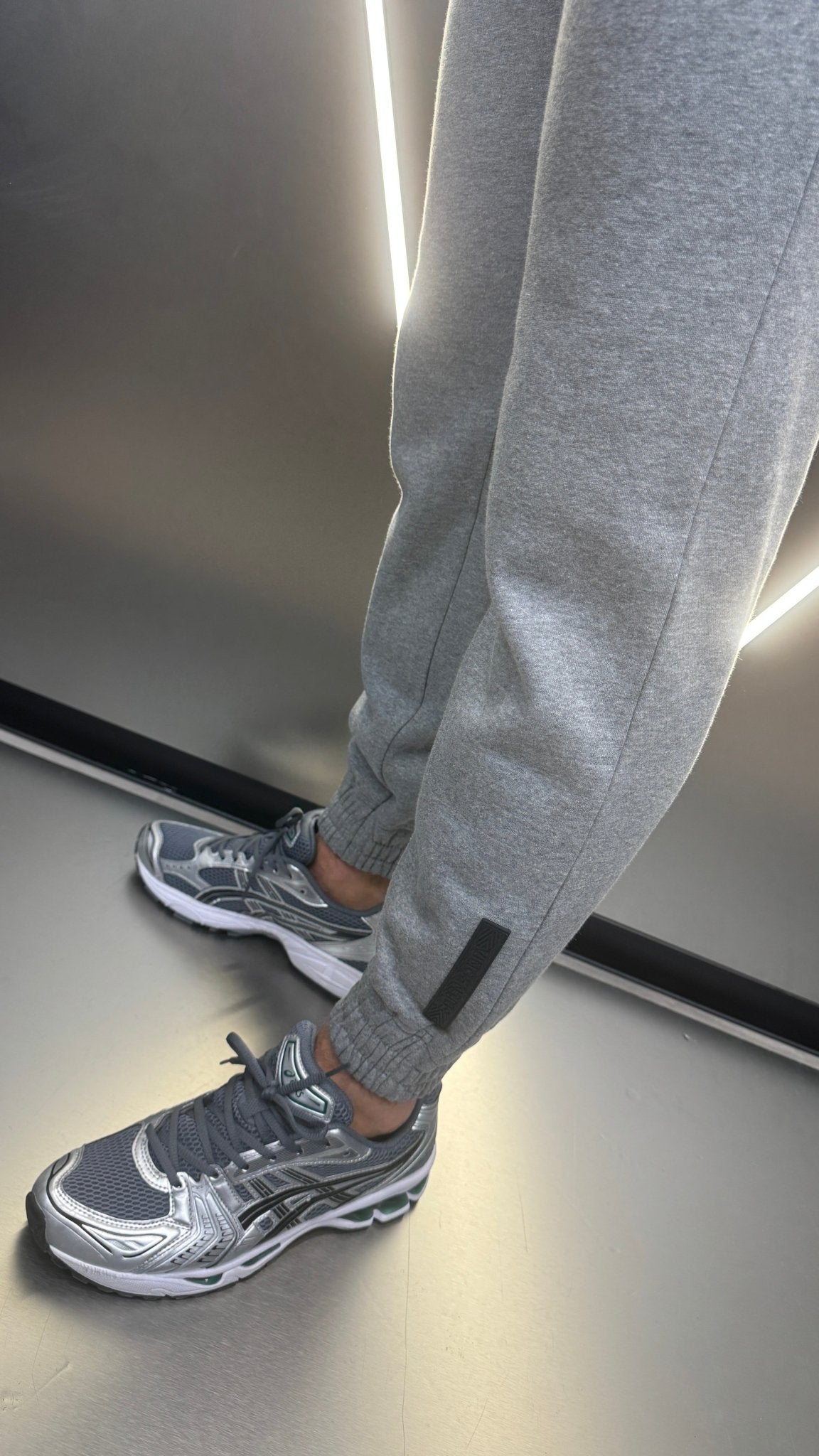 Silicone Badge Every Day Tracksuit - Grey Marl / Black - Vincentius