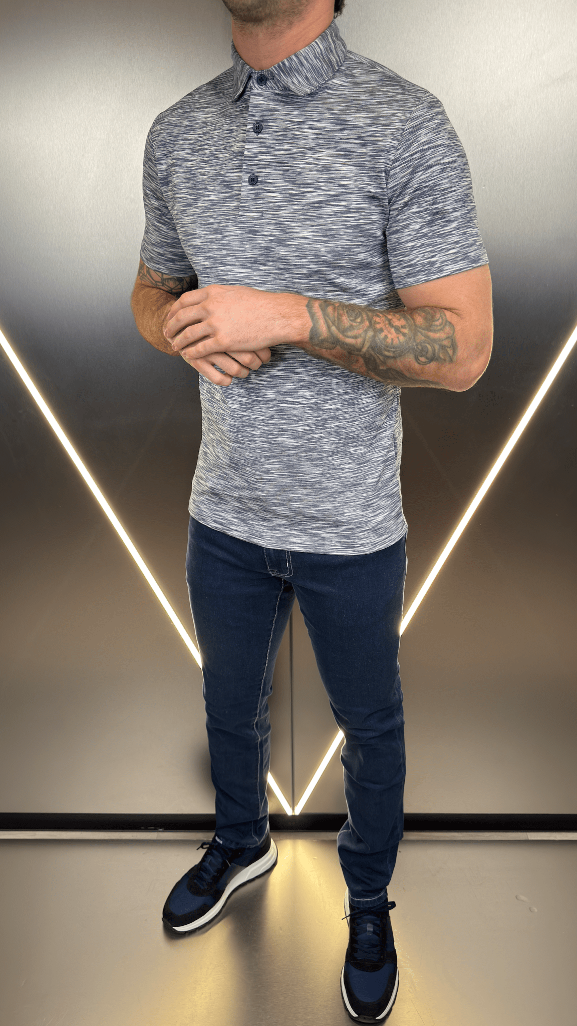 Space Dye Polo V2 - Navy - Vincentius