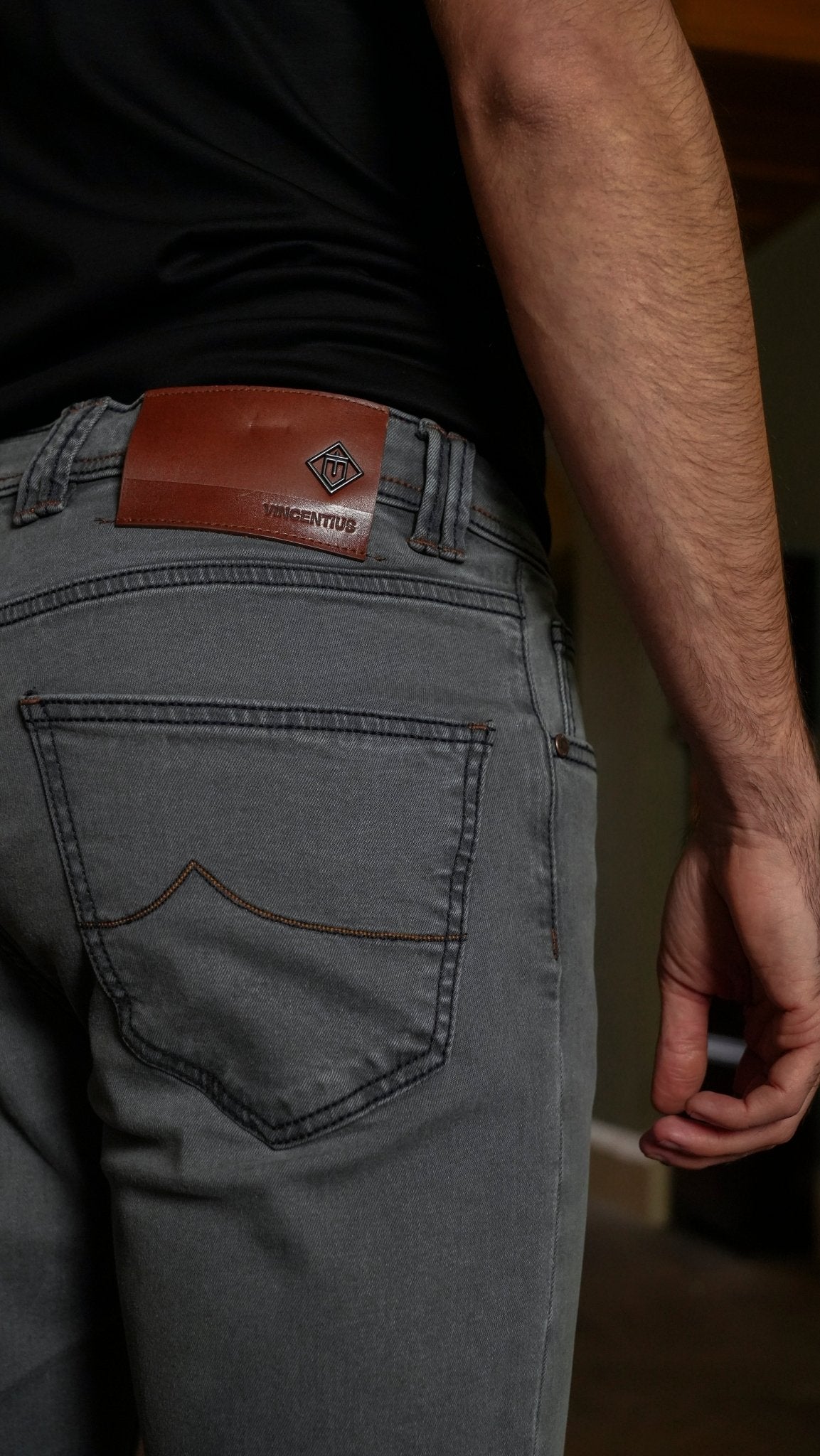 Super Luxury Edition Denim Jeans - Grey - Vincentius