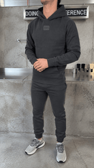 Tonal Badge Every Day Tracksuit - Charcoal - Vincentius