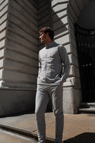 Transitional Mock Neck Jacket - Light Grey - Vincentius